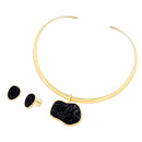 CONJUNTO FOLHEADO A OURO